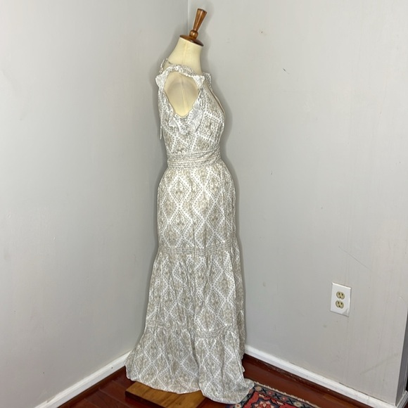 NWT‎ Intermix Orien Silk-Blend Tiered Maxi Dress - Picture 7 of 11